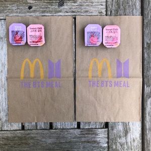 Original BTS X McDonald’s bag & 2 sauces